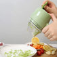 Rechargeable 4 In 1 Electric Vegetable Cutter With Multi-Function Slicer, Chopper, Grinder And Peeler For Fast Kitchen Preparation (Random Color)