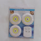Pack of 3 LED Remote Control Tap Lights | Self-Adhesive Cabinet, Wardrobe & Kitchen Lights